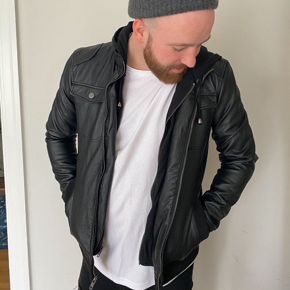 NEW Charles and A Half Leather Jacket